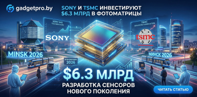 Sony и TSMC инвестируют $6,3 млрд в фотоматрицы